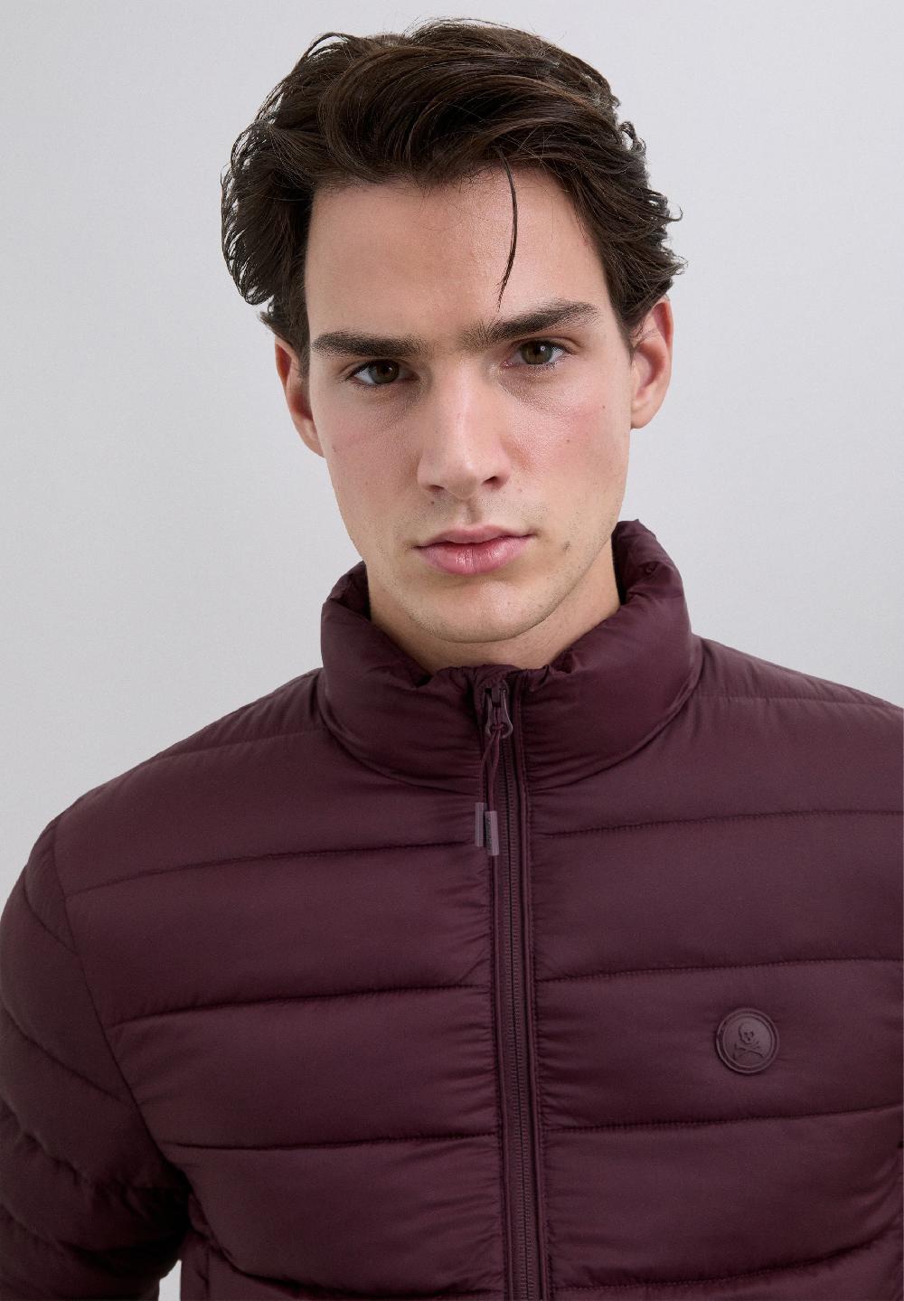 Scalpers LIGHT PUFFER JACKET BURGUNDY