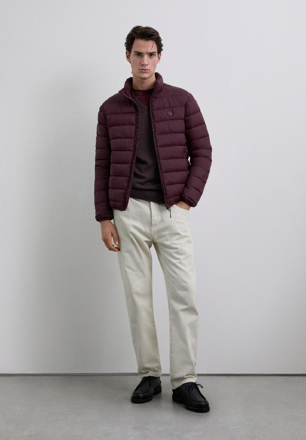Scalpers LIGHT PUFFER JACKET BURGUNDY