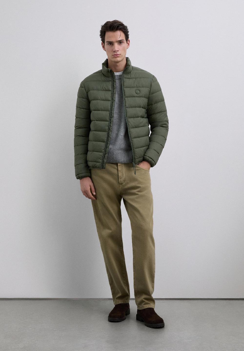 Scalpers LIGHT PUFFER JACKET DARK KHAKI
