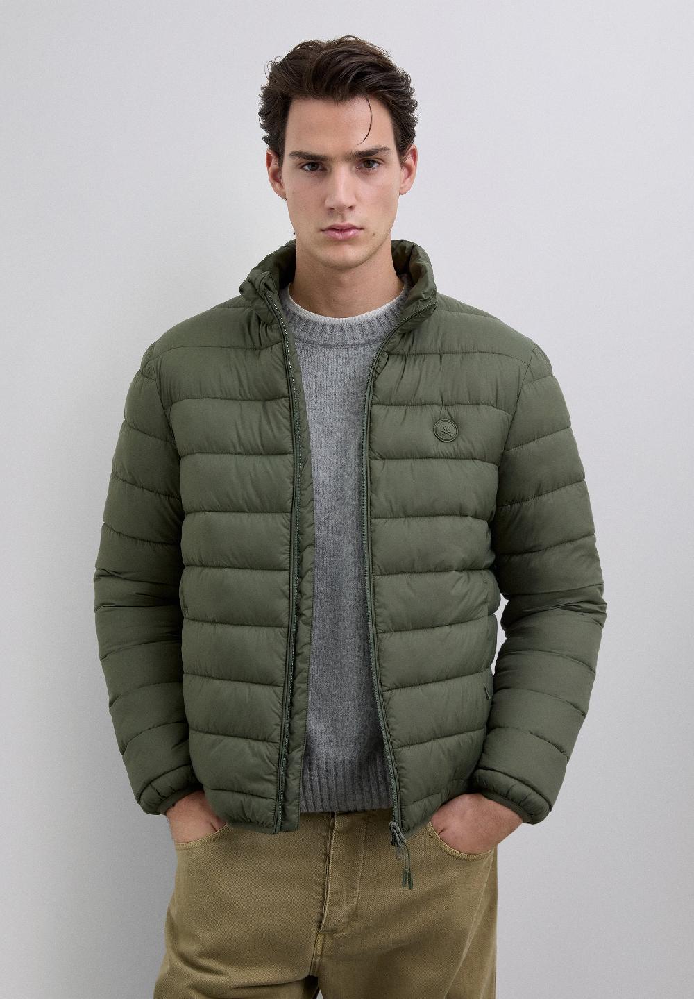 scalpers LIGHT PUFFER JACKET DARK KHAKI