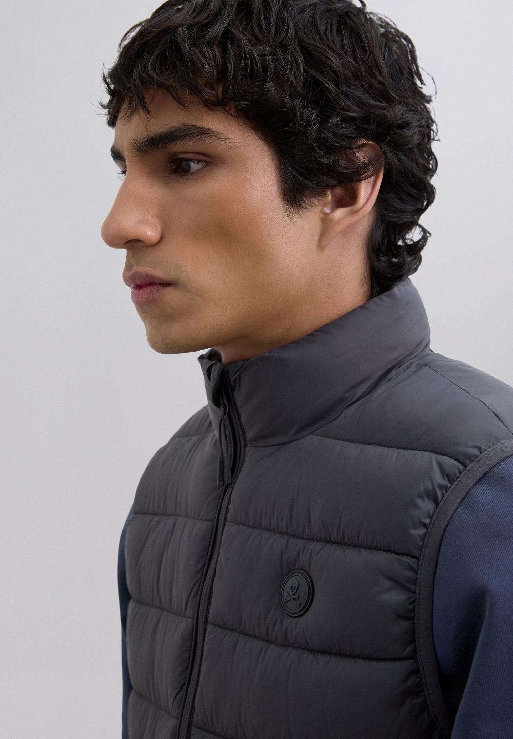 Scalpers LIGHT PUFFER VEST ANTHRACITE