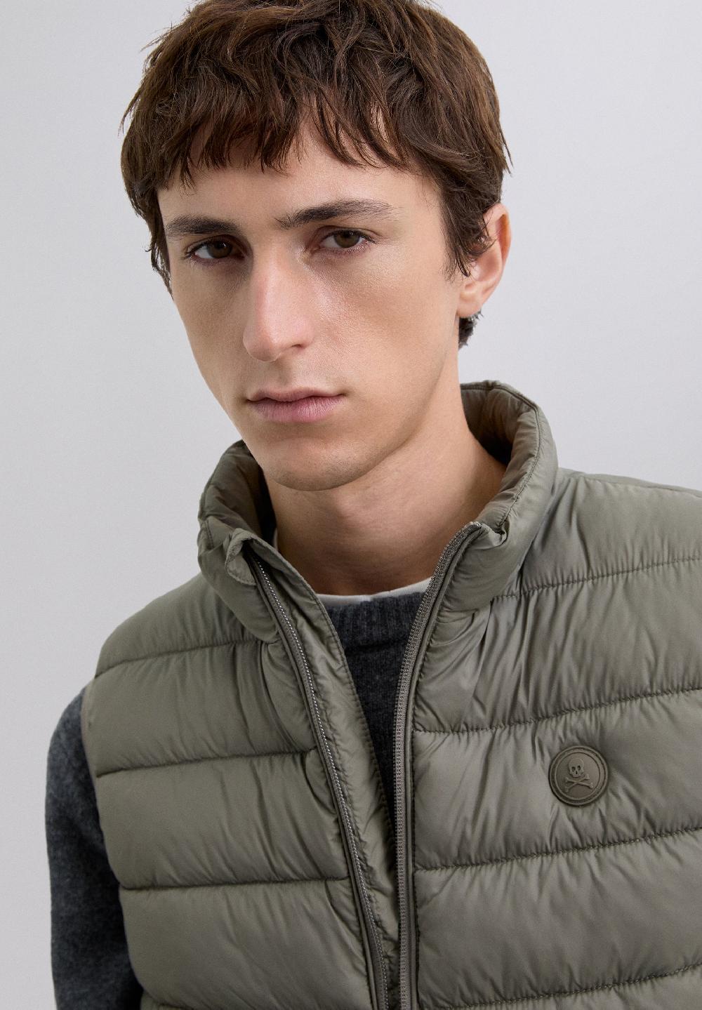 Scalpers LIGHT PUFFER VEST TAUPE