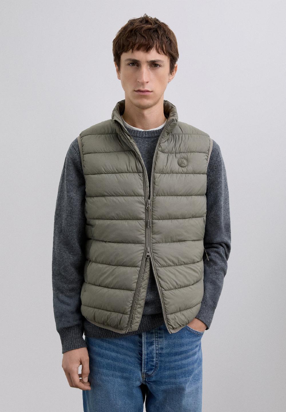 scalpers LIGHT PUFFER VEST TAUPE