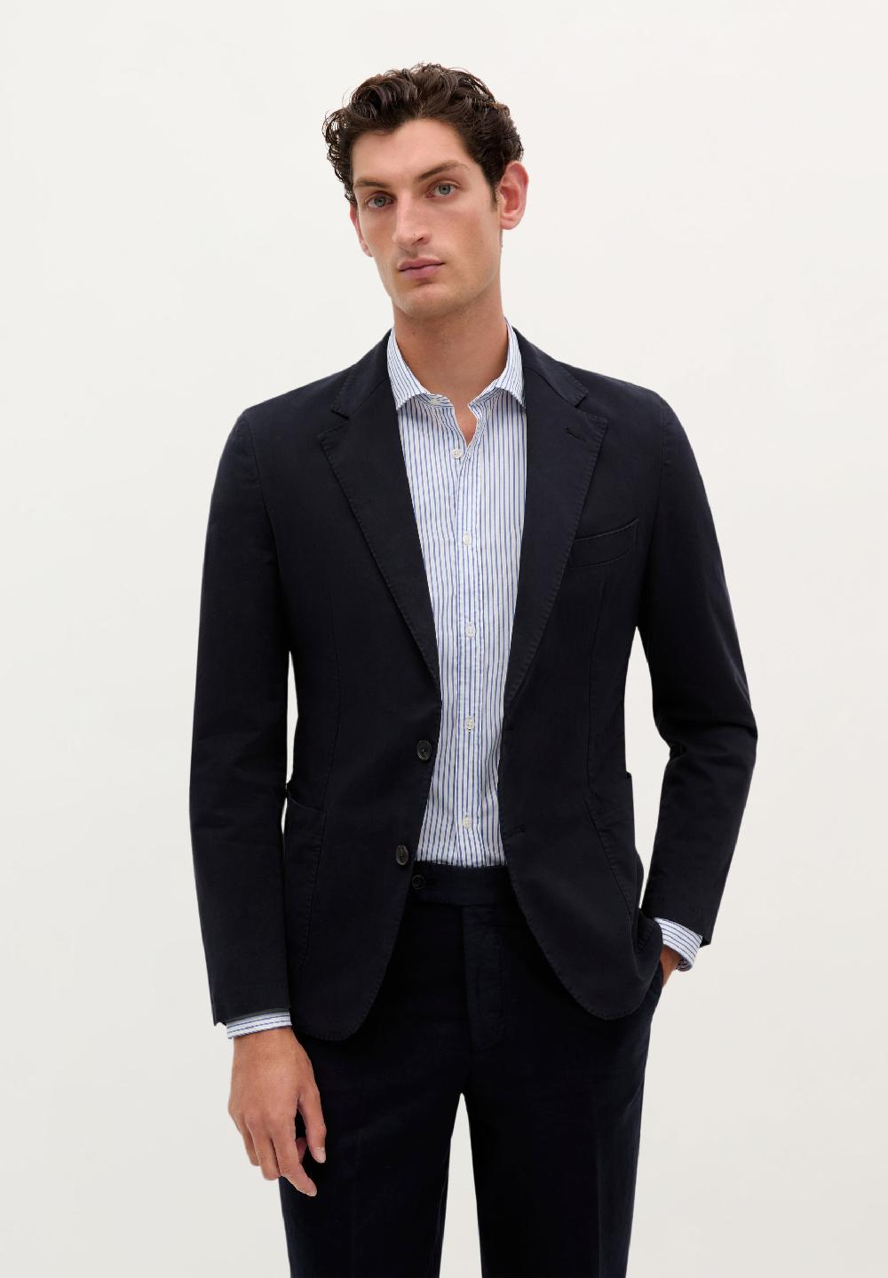 scalpers LIGHTWEIGHT COTTON BLAZER DARK NAVY