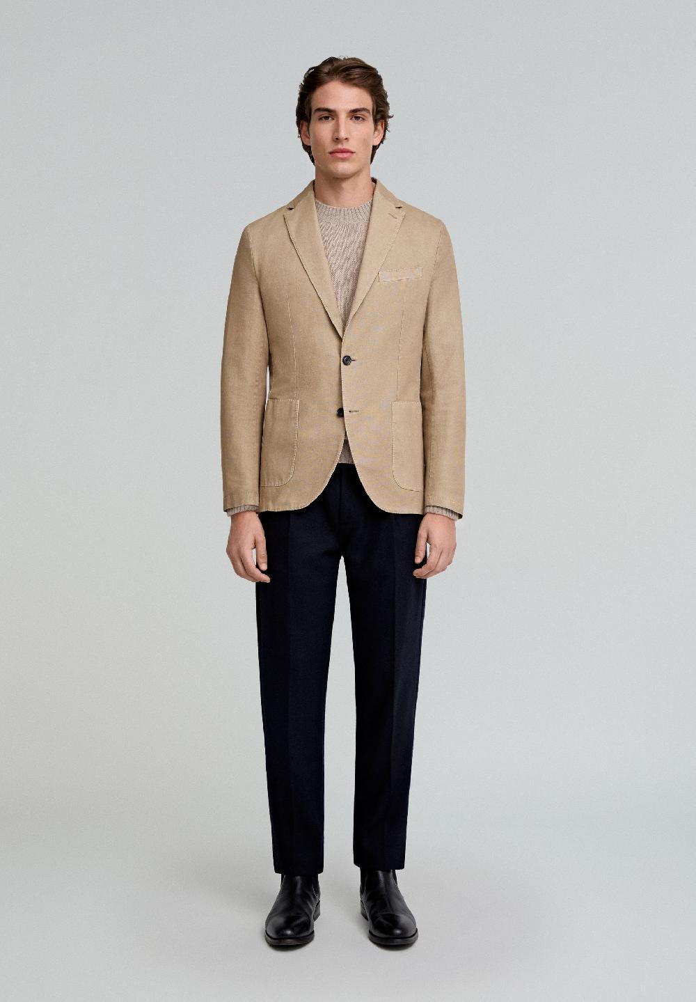 Scalpers LIGHTWEIGHT COTTON BLAZER ECRU