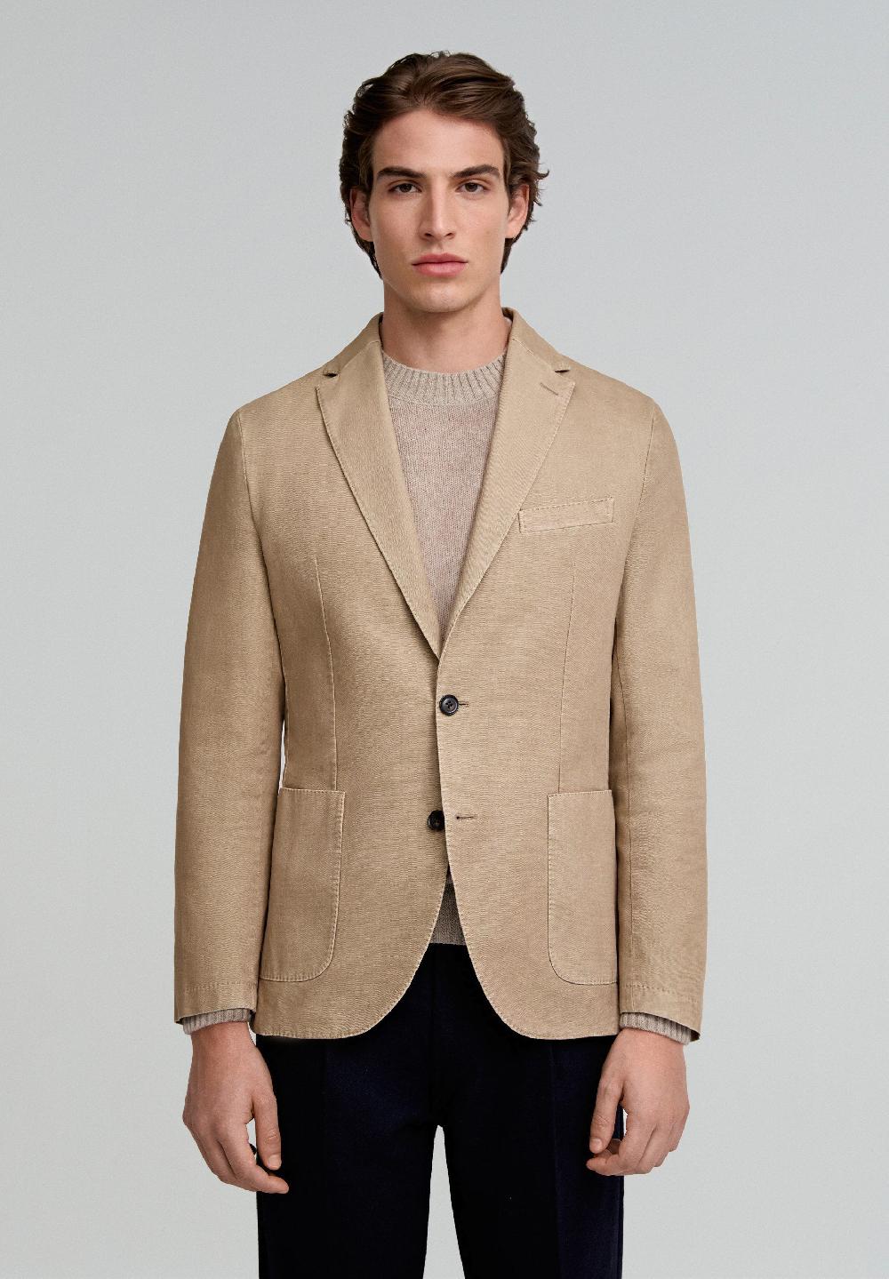 scalpers LIGHTWEIGHT COTTON BLAZER ECRU