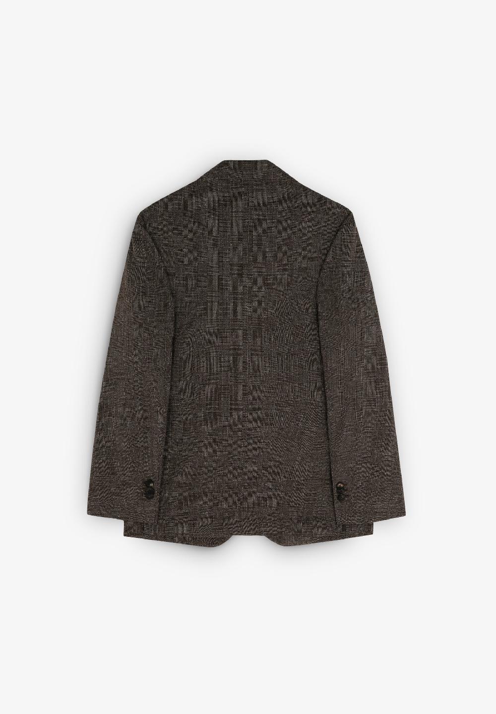 Scalpers LINEN BLAZER BROWN CHECK