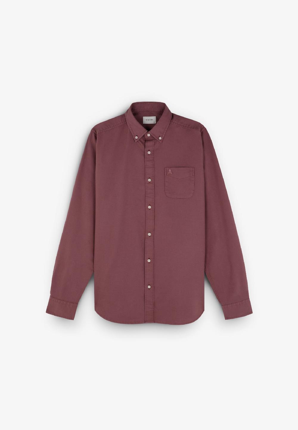 Scalpers LOGO POCKET SHIRT BURGUNDY