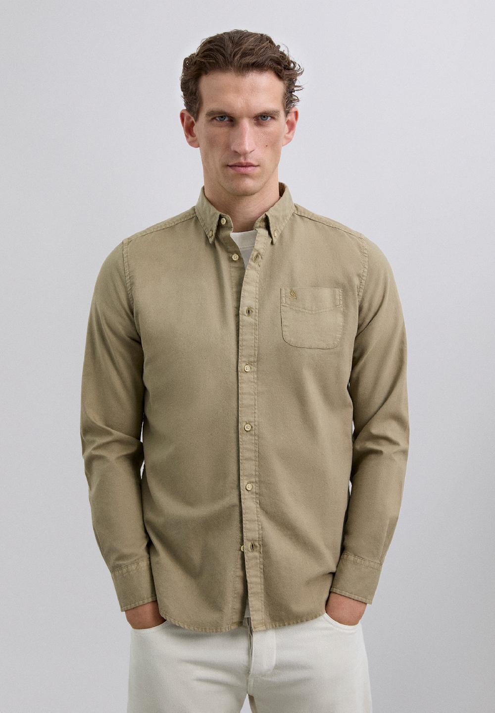Scalpers LOGO POCKET SHIRT TAUPE