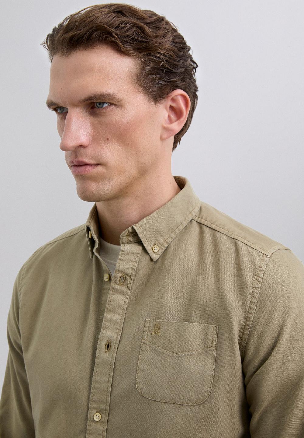 Scalpers LOGO POCKET SHIRT TAUPE