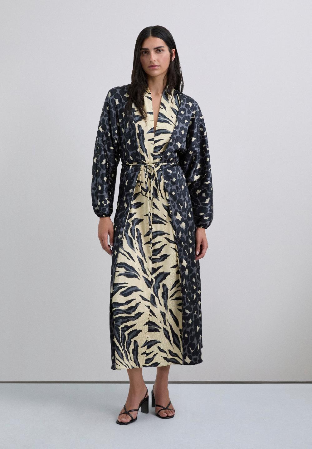Scalpers LONG ANIMAL PRINT DRESS ANIMAL PRINT