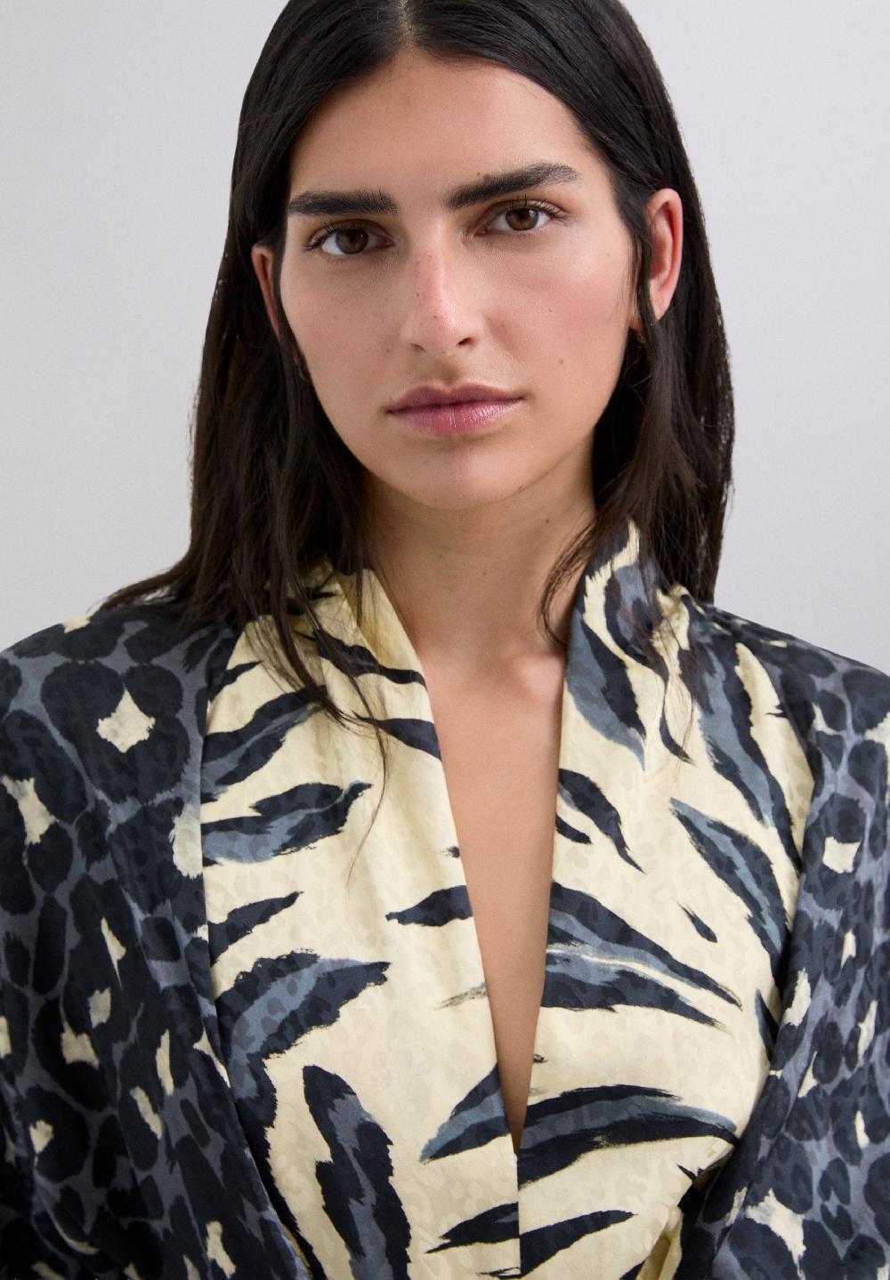 Scalpers LONG ANIMAL PRINT DRESS ANIMAL PRINT