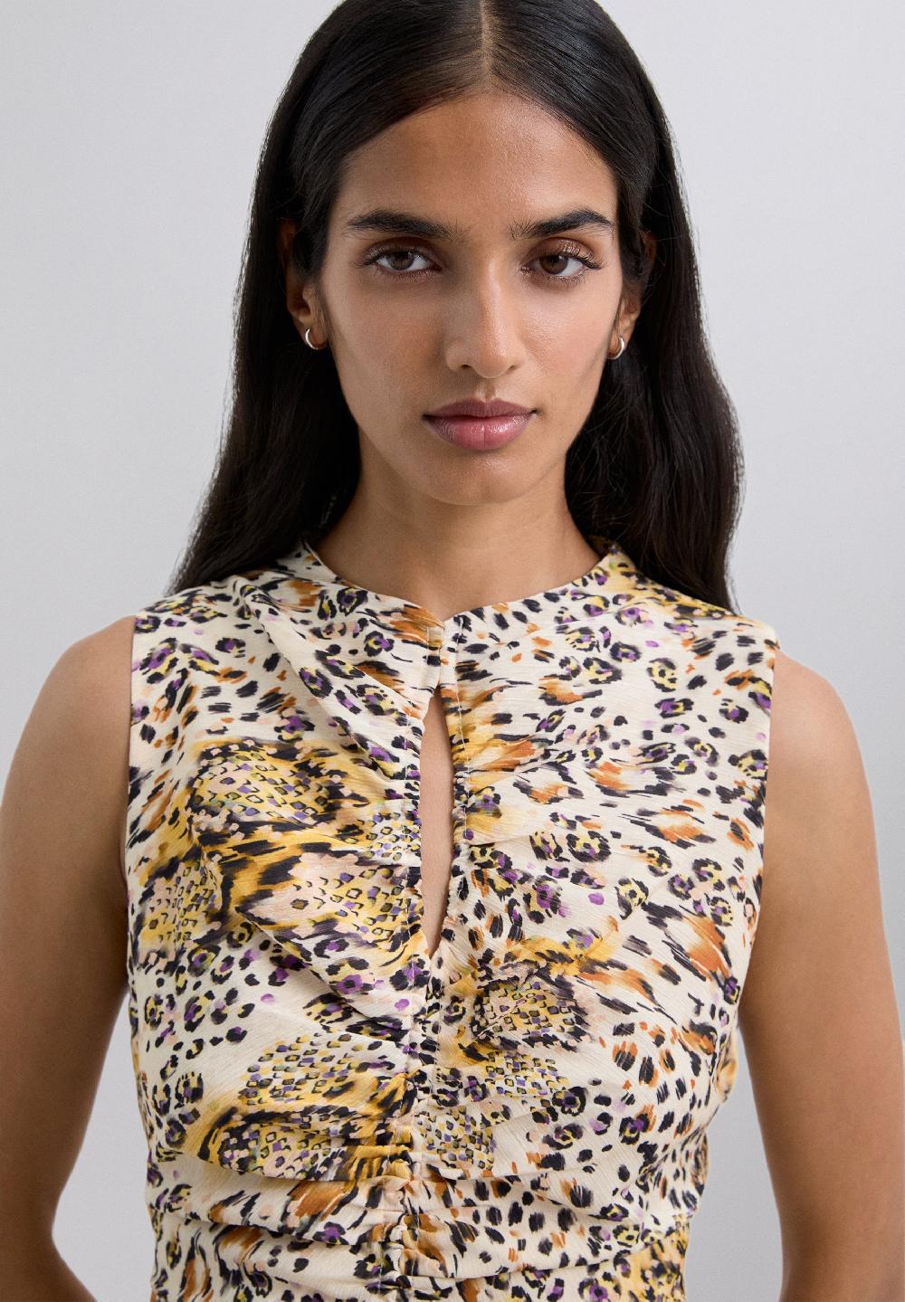 Scalpers LONG ANIMAL PRINT DRESS ANIMAL PRINT