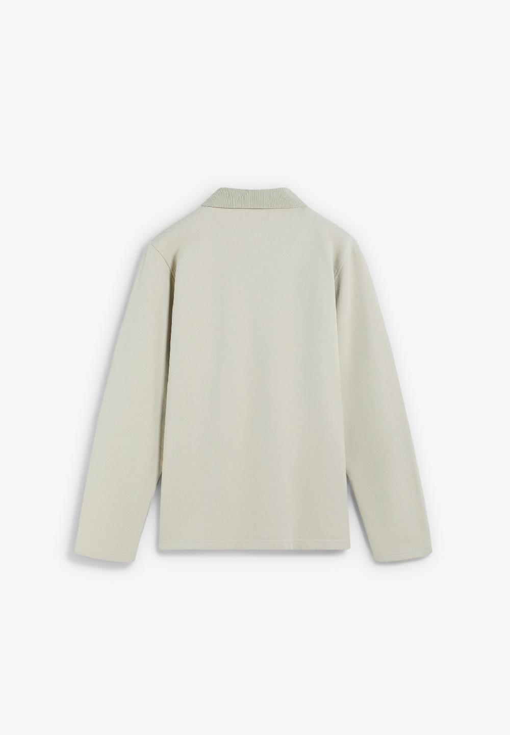 Scalpers LONG SLEEVE COTTON POLO SHIRT BEIGE