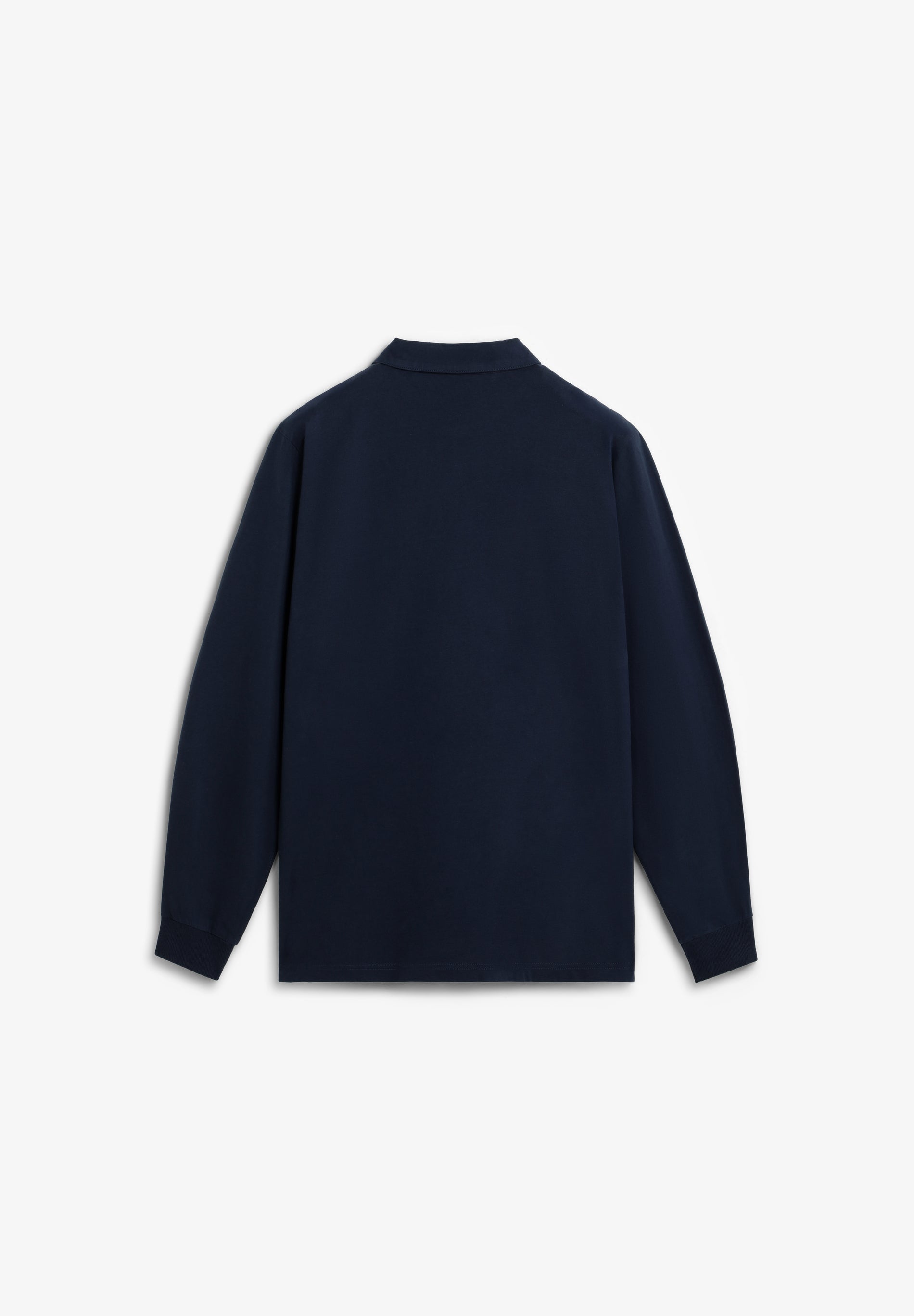 Scalpers LONG SLEEVE COTTON POLO SHIRT DARK NAVY