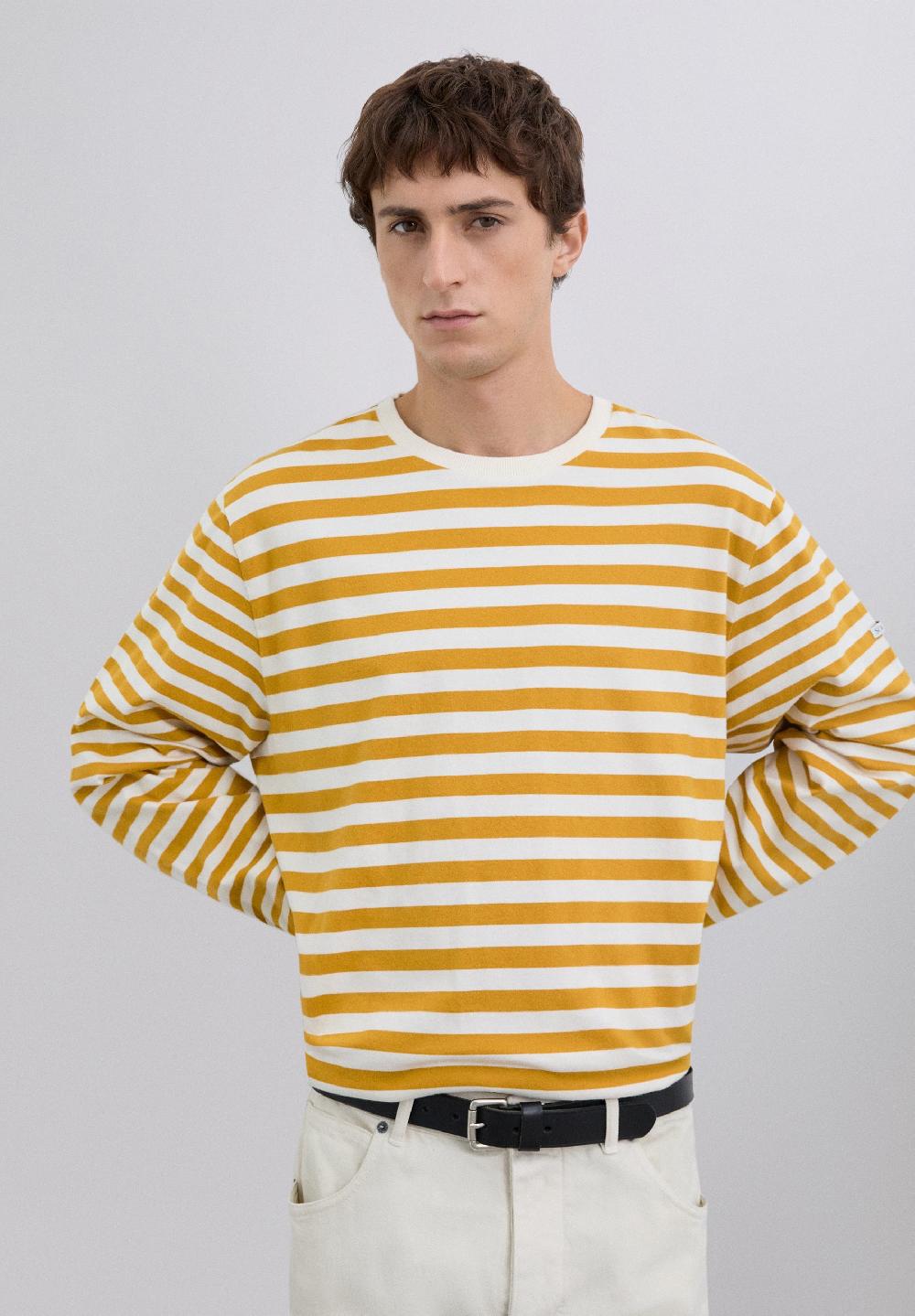 Scalpers LONG SLEEVE STRIPED T-SHIRT MUSTARD