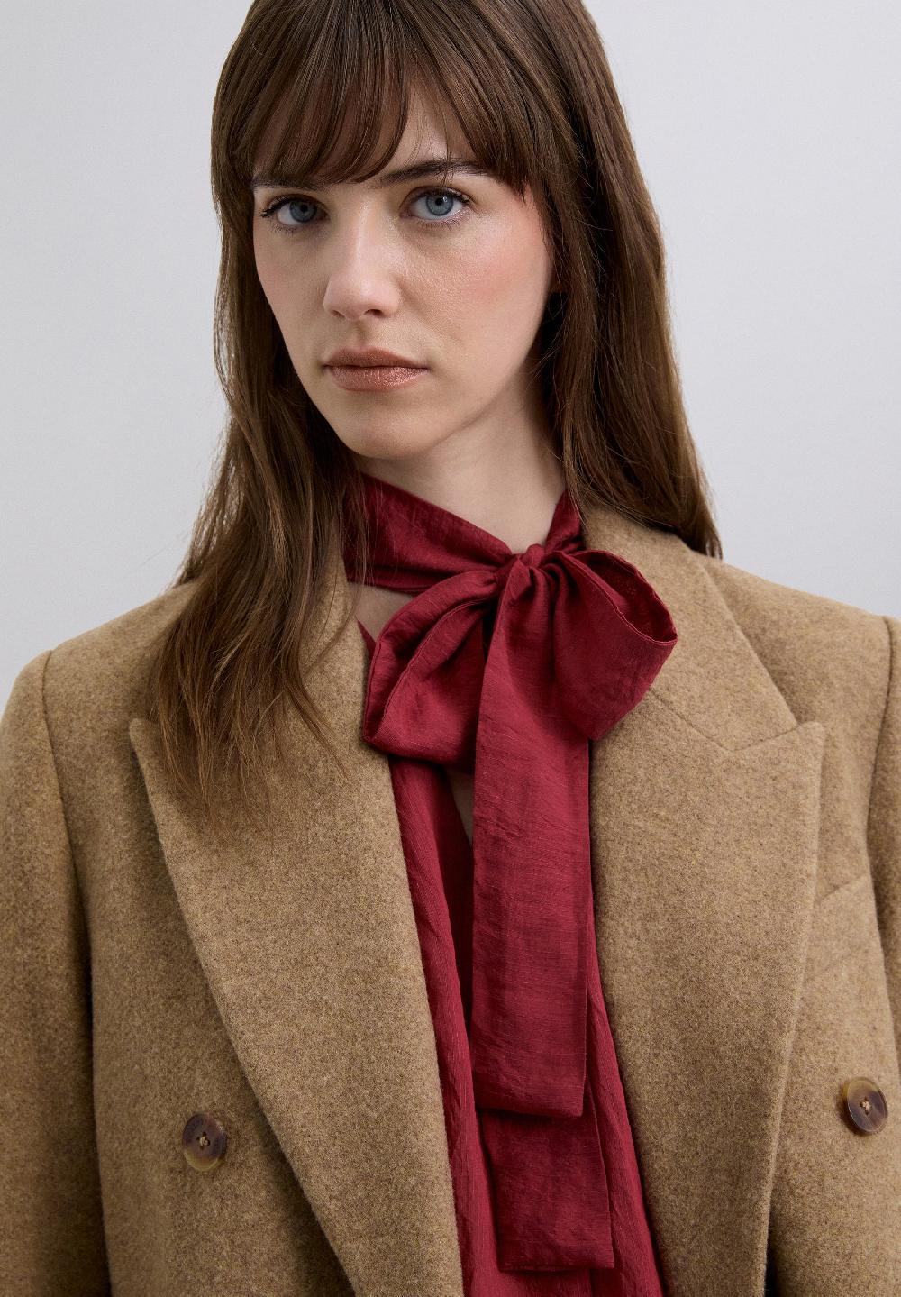 Scalpers LONG WOOL BLEND COAT CAMEL