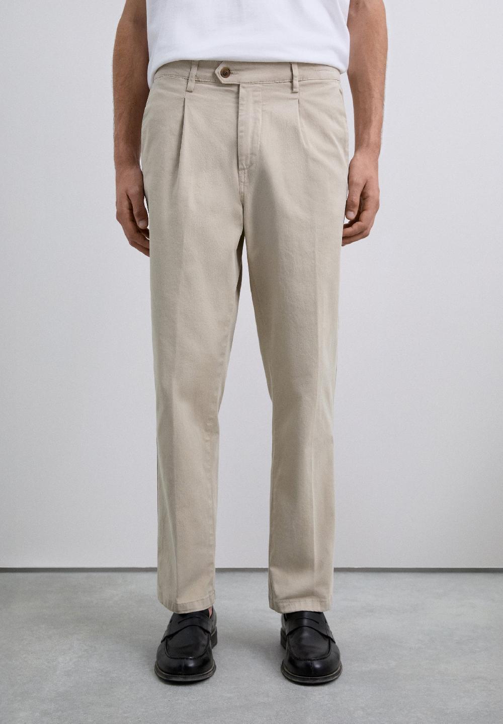 Scalpers LOOSE FIT DARTED TROUSERS BEIGE