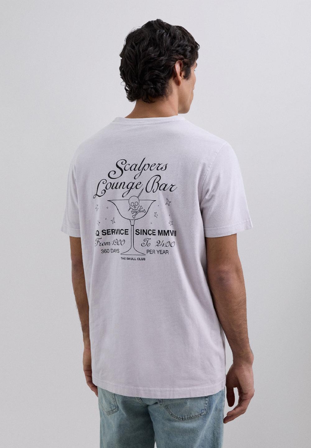 Scalpers LOUNGE BAR PRINT T-SHIRT MAUVE