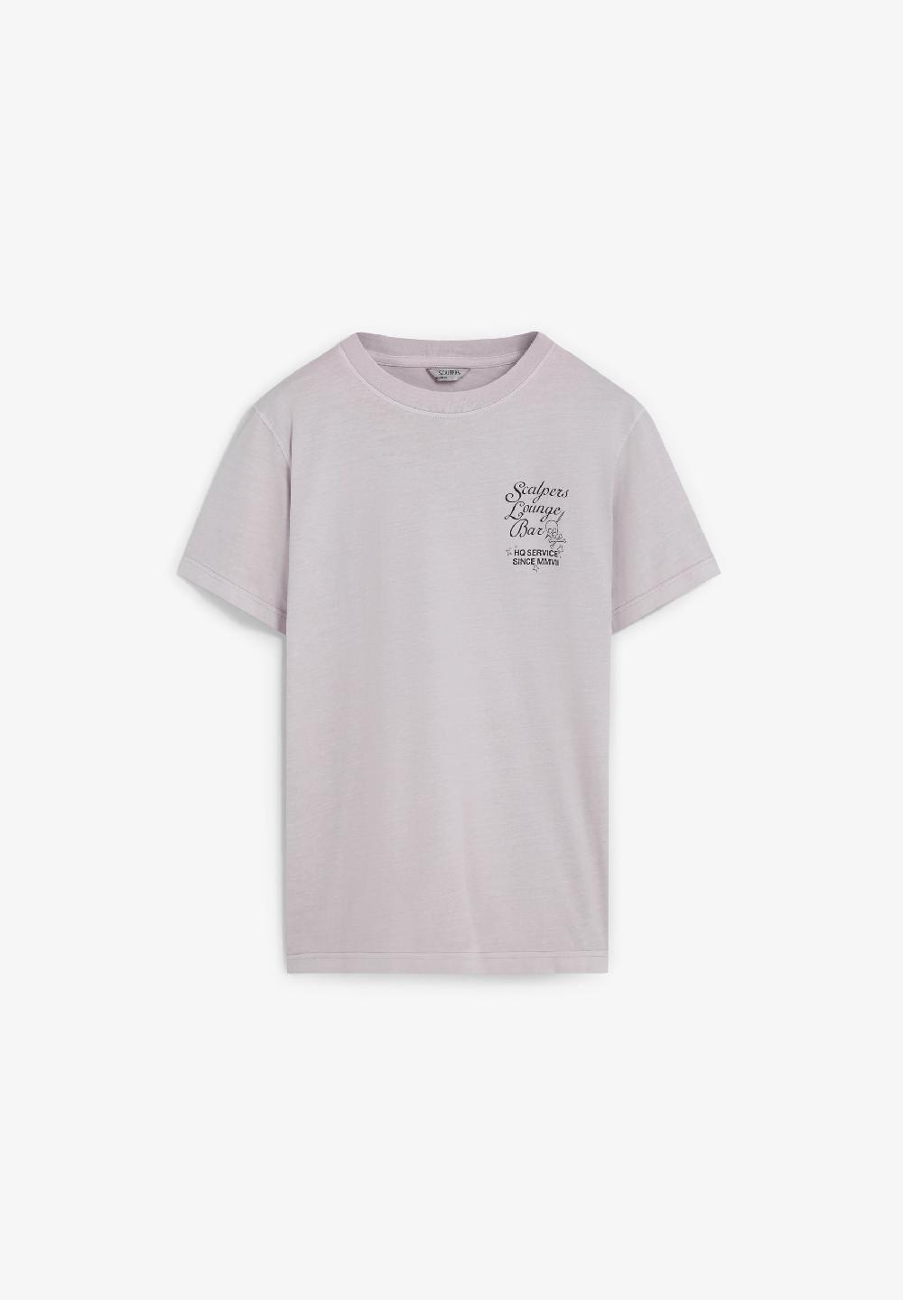Scalpers LOUNGE BAR PRINT T-SHIRT MAUVE