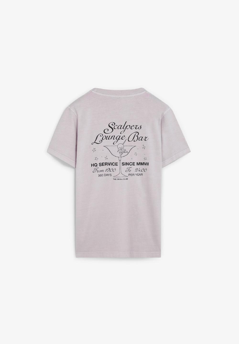 Scalpers LOUNGE BAR PRINT T-SHIRT MAUVE