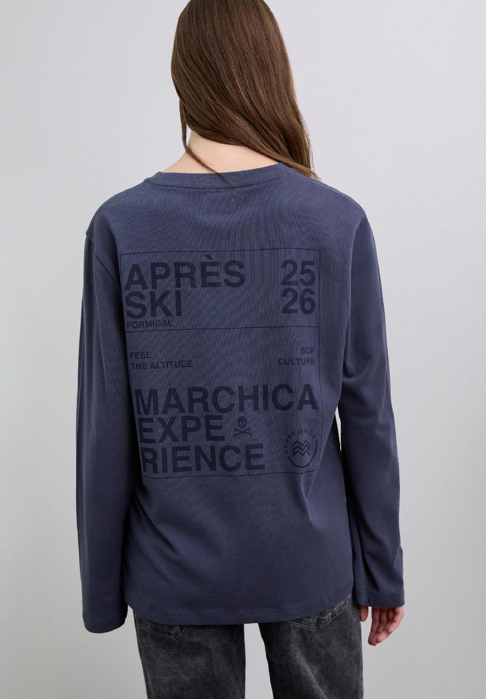 Scalpers MARCHICA & SCALPERS PRINTED T-SHIRT NAVY