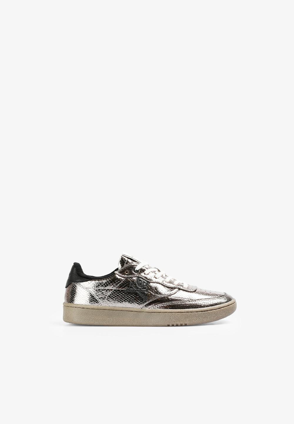 Scalpers METALLIC SNAKE TEXTURE SNEAKERS BRONZE