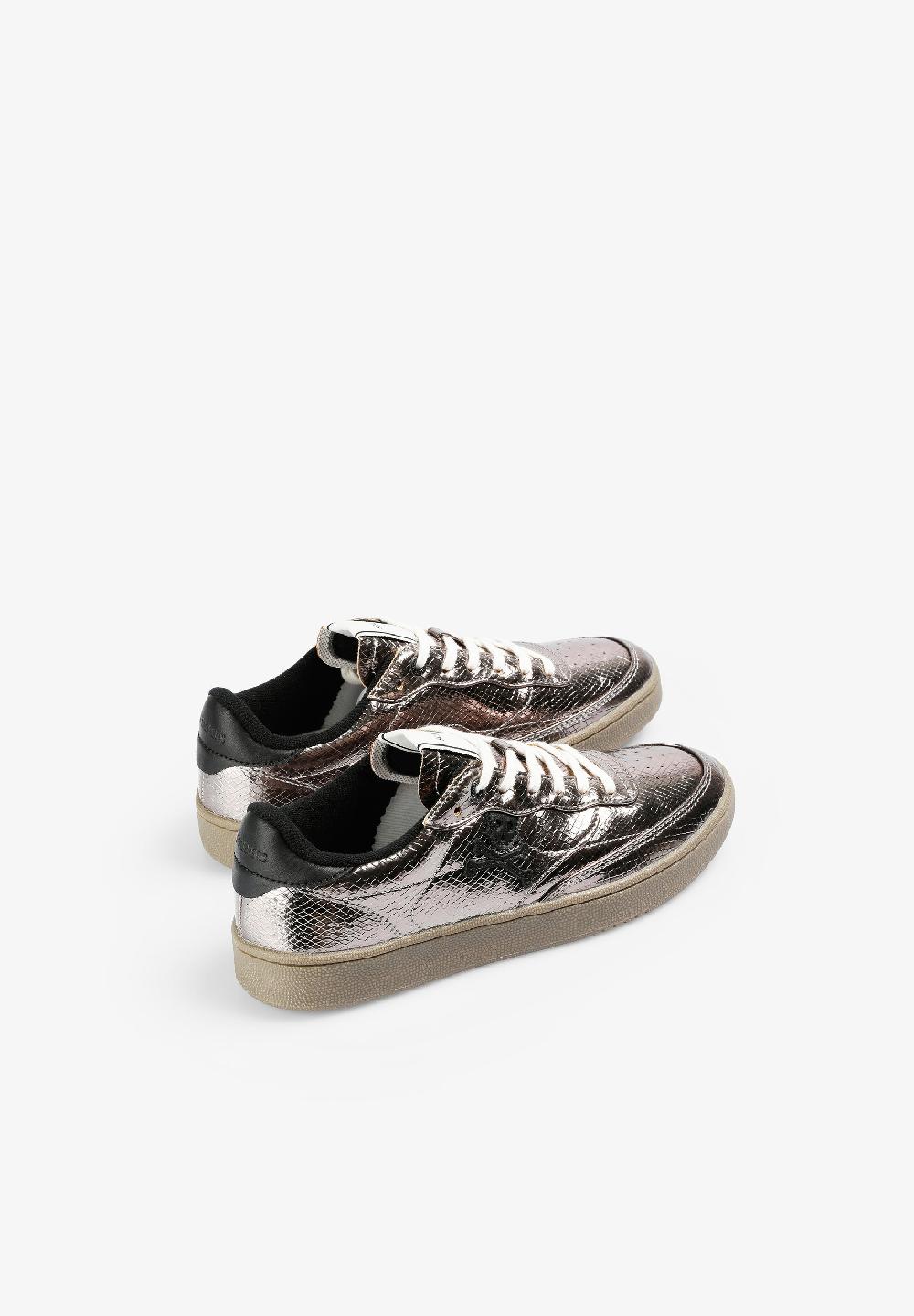 Scalpers METALLIC SNAKE TEXTURE SNEAKERS BRONZE