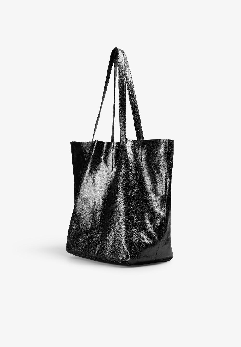 Scalpers METALLIC SUEDE TOTE BAG METALLIC GREY