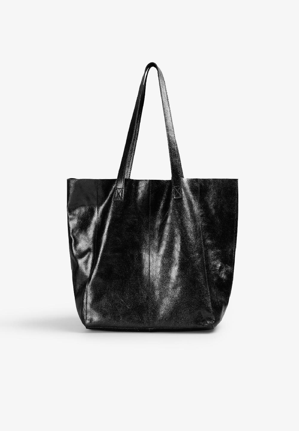 scalpers METALLIC SUEDE TOTE BAG METALLIC GREY