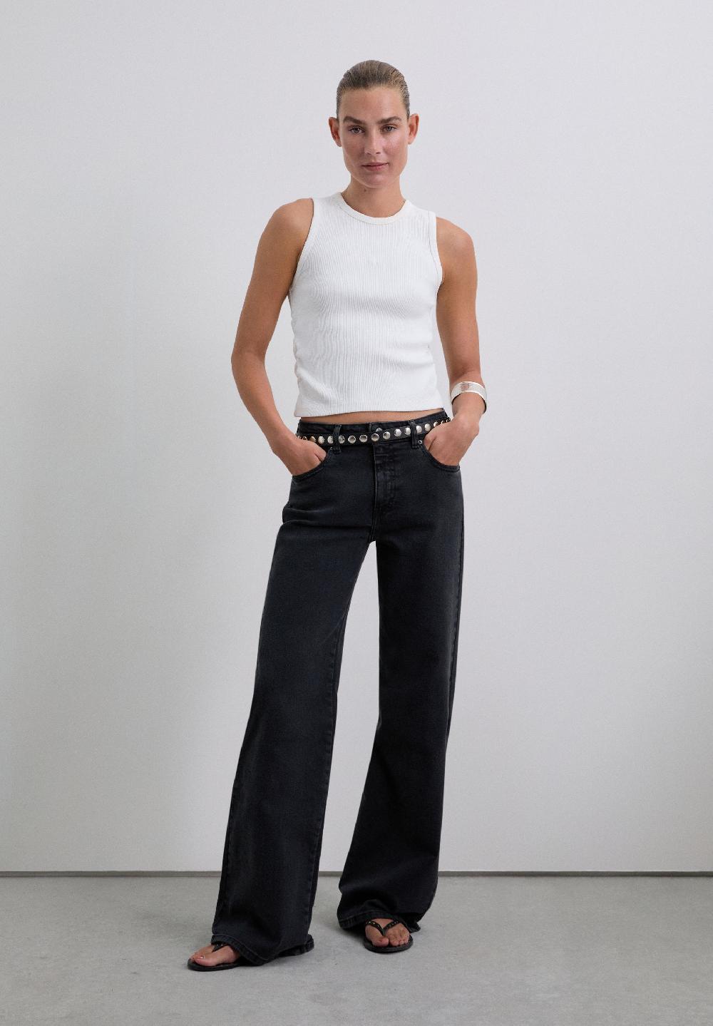 Scalpers MID-RISE TROUSERS BLACK