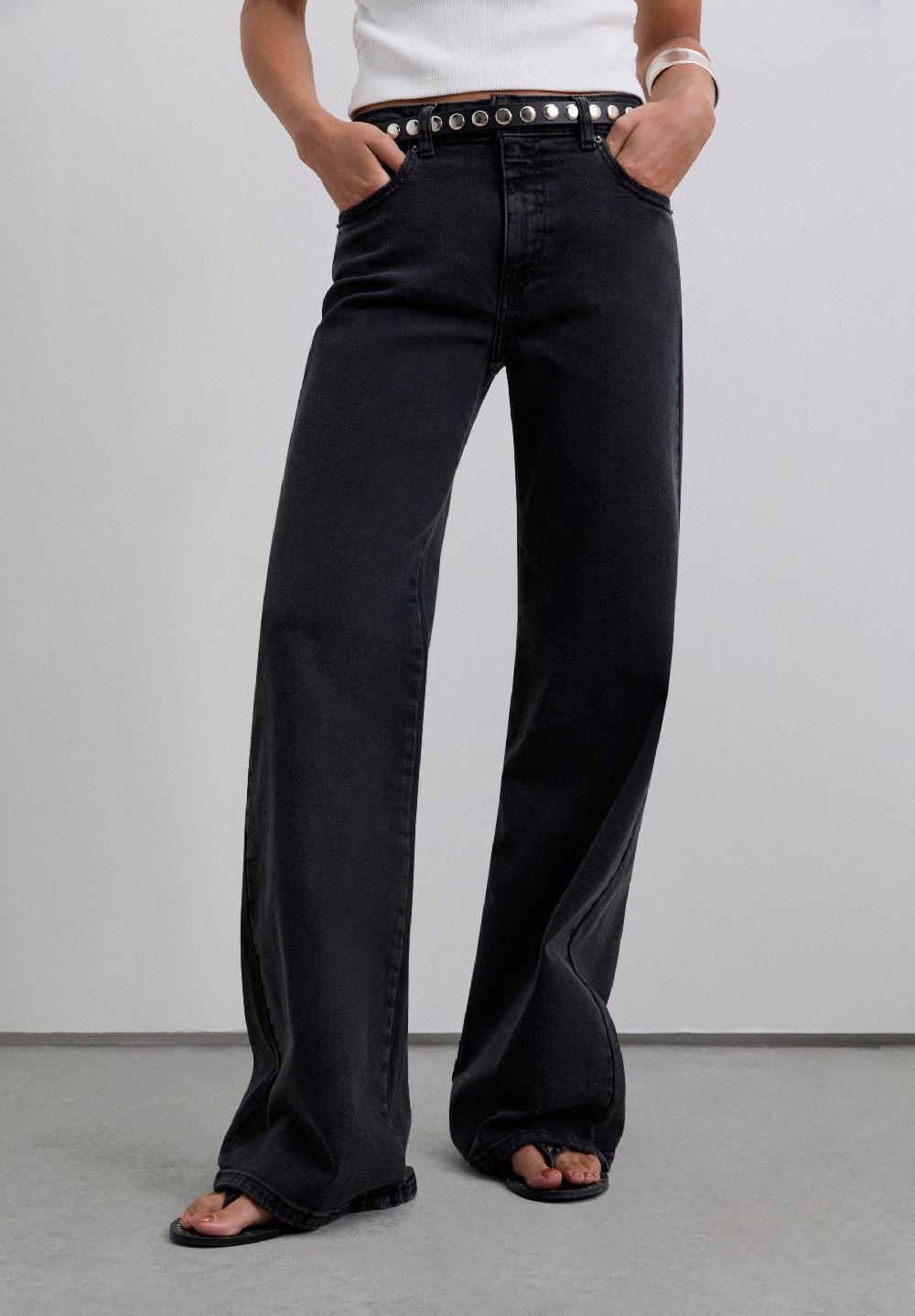 Scalpers MID-RISE TROUSERS BLACK