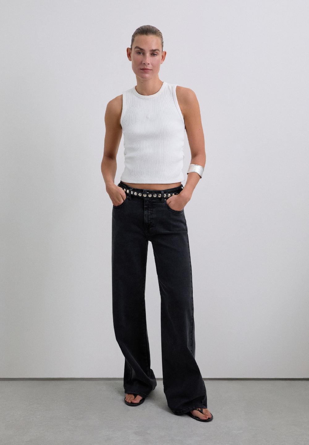 Scalpers MID-RISE TROUSERS BLACK