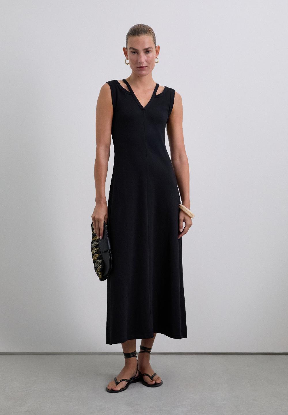 Scalpers MIDI CUT OUT DRESS BLACK