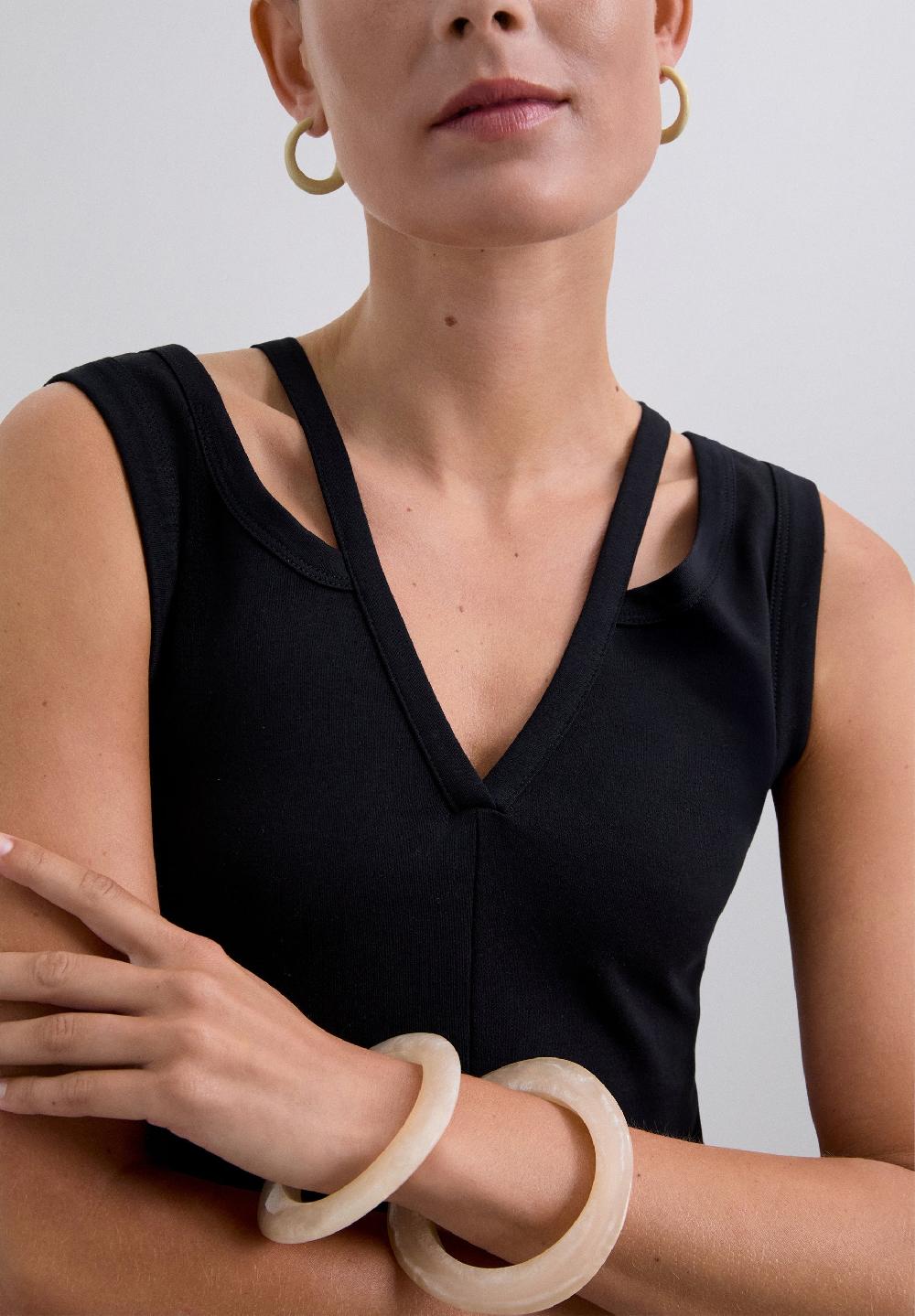 Scalpers MIDI CUT OUT DRESS BLACK