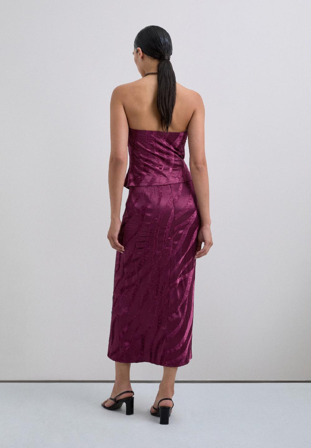 Scalpers MIDI JACQUARD SKIRT BOUGANVILLE