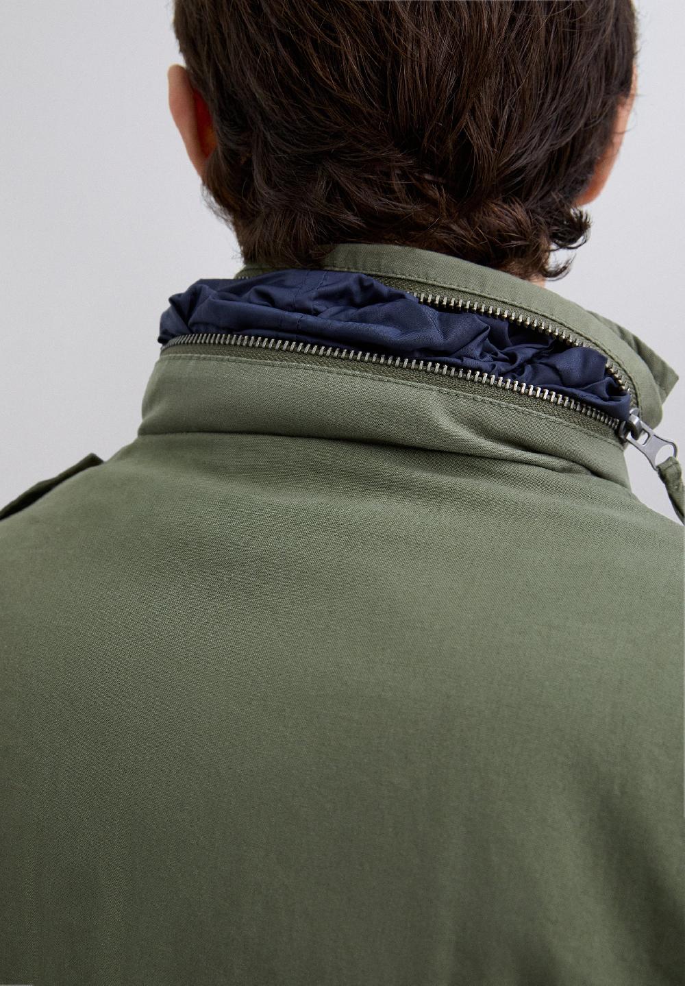 Scalpers MILITARY HOODED JACKET DARK KHAKI