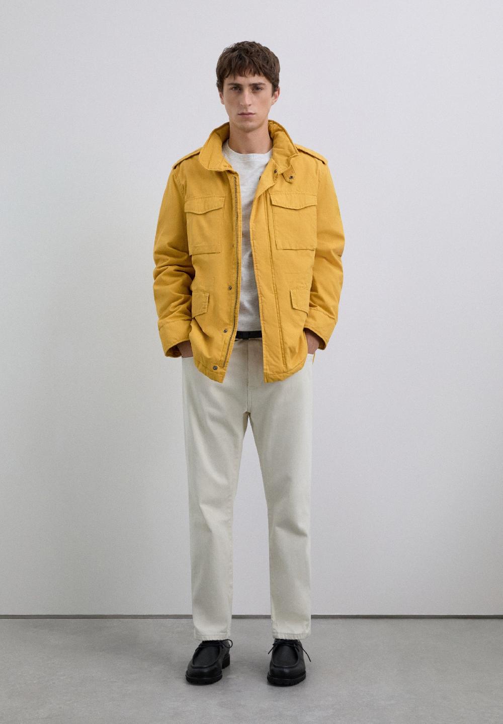 Scalpers MILITARY HOODED JACKET MUSTARD