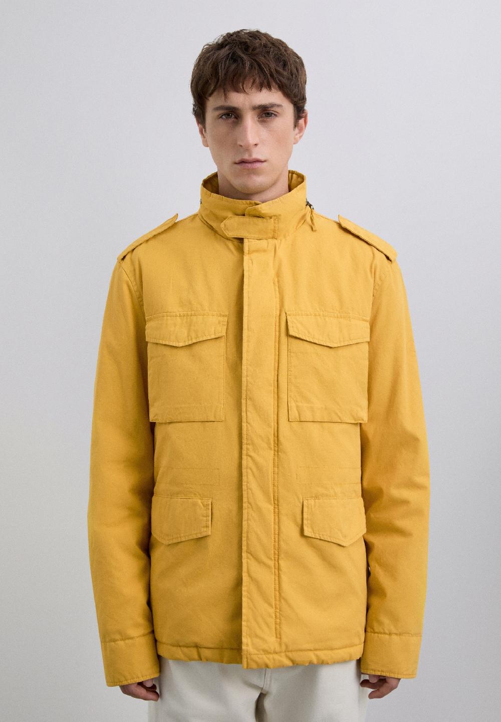 Scalpers MILITARY HOODED JACKET MUSTARD