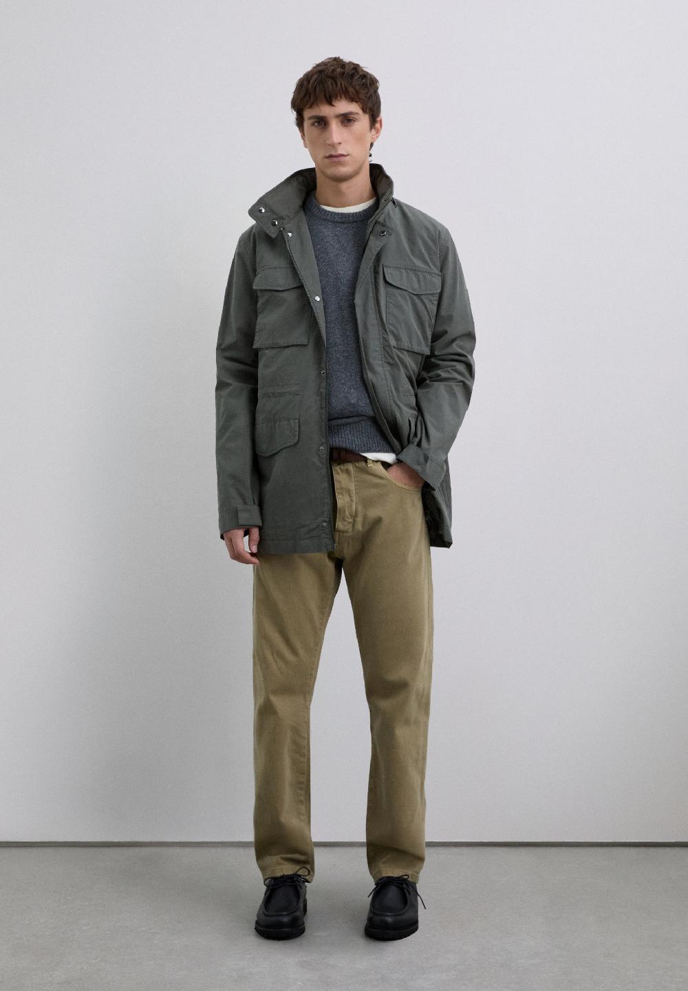 Scalpers MILITARY PARKA WITH LOGO KHAKI