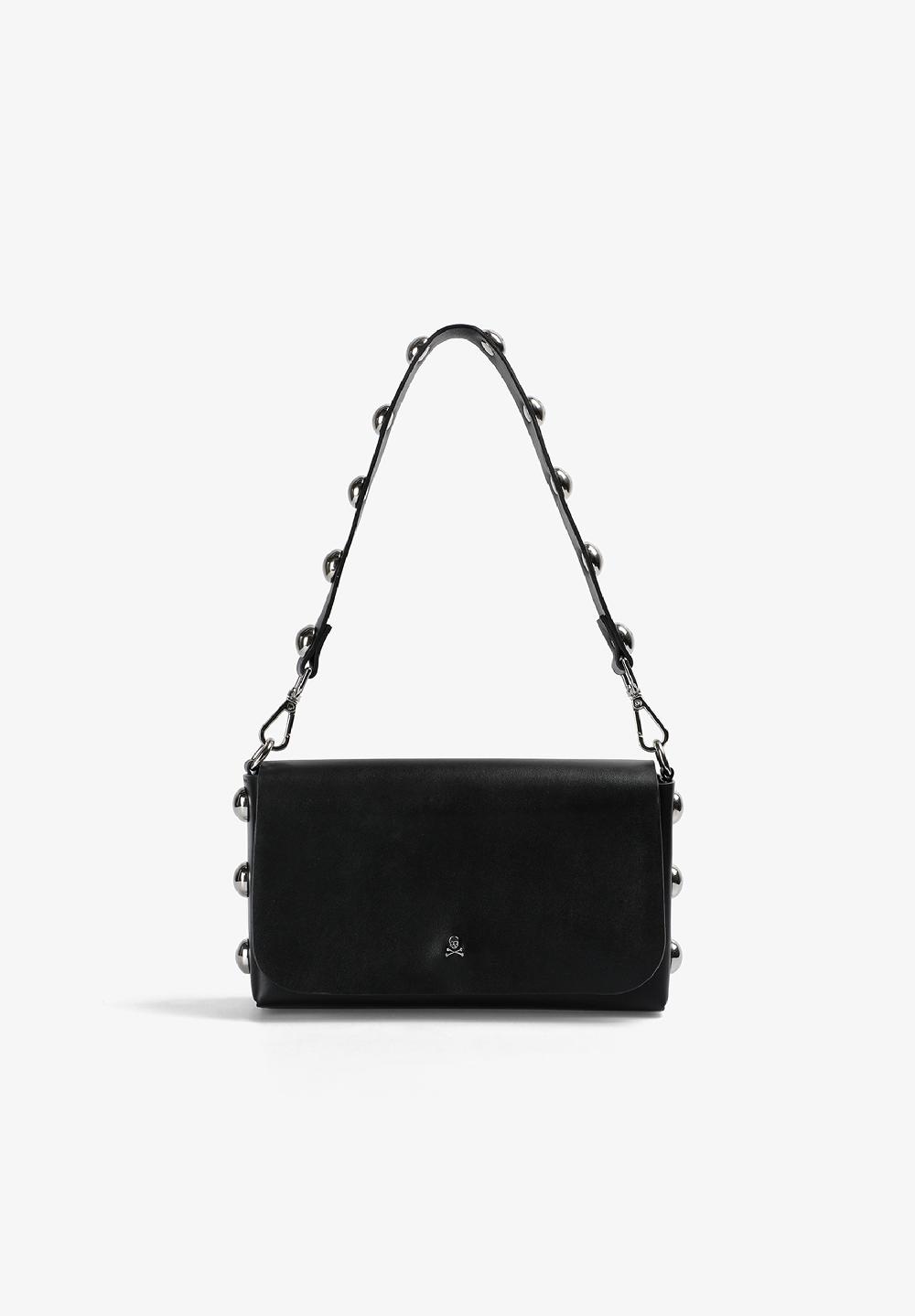 scalpers MINI BAG IN 100% LEATHER WITH STUDS BLACK