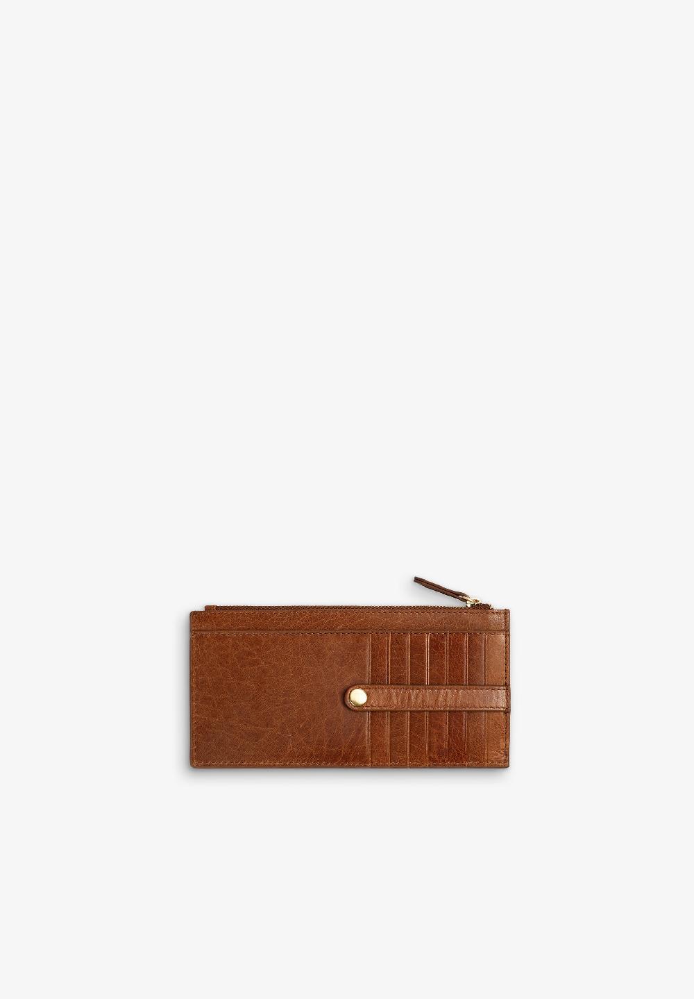 Scalpers MINIMALIST LEATHER WALLET BROWN