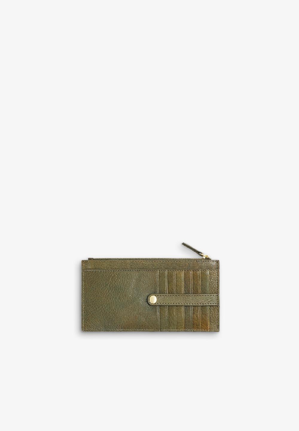 Scalpers MINIMALIST LEATHER WALLET KHAKI