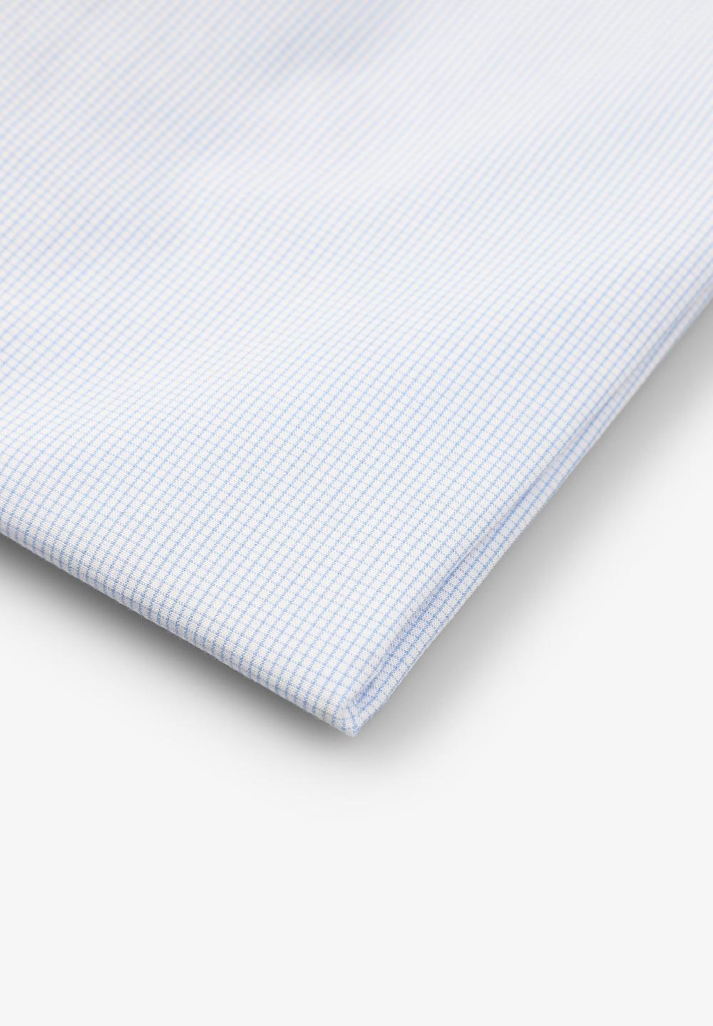 Scalpers MIXED CUFF DRESS SHIRT LIGHT BLUE CHECK
