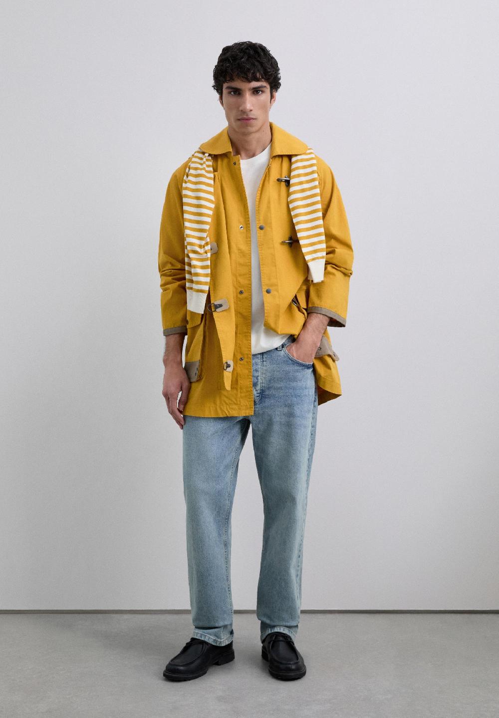 Scalpers OVERSIZE JACKET WITH TOGGLES MUSTARD