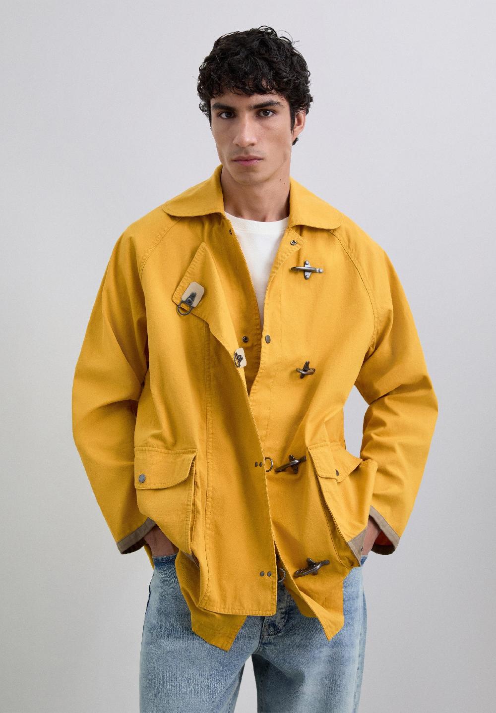scalpers OVERSIZE JACKET WITH TOGGLES MUSTARD
