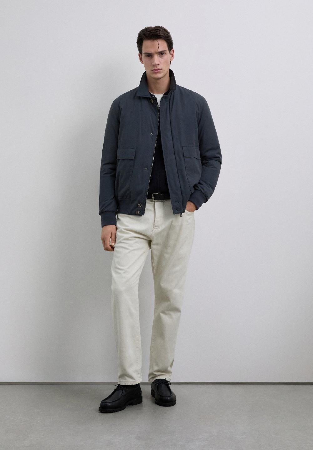 Scalpers PADDED BOMBER JACKET NAVY