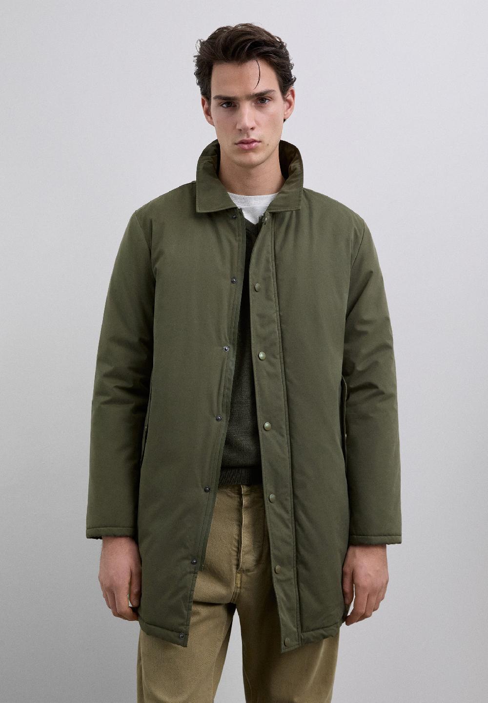 Scalpers PARKA WITH DETACHABLE HOOD DARK KHAKI