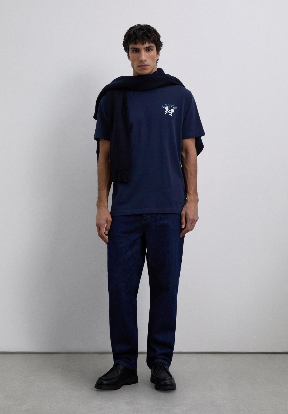 Scalpers PERFECT NIGHT PRINT T-SHIRT DARK NAVY