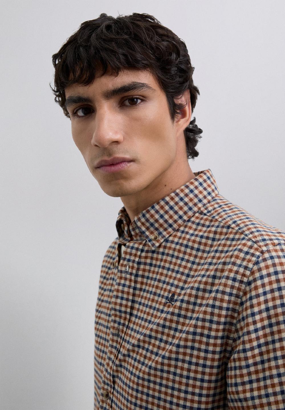 Scalpers PLAID CHECK SHIRT TAUPE CHECK